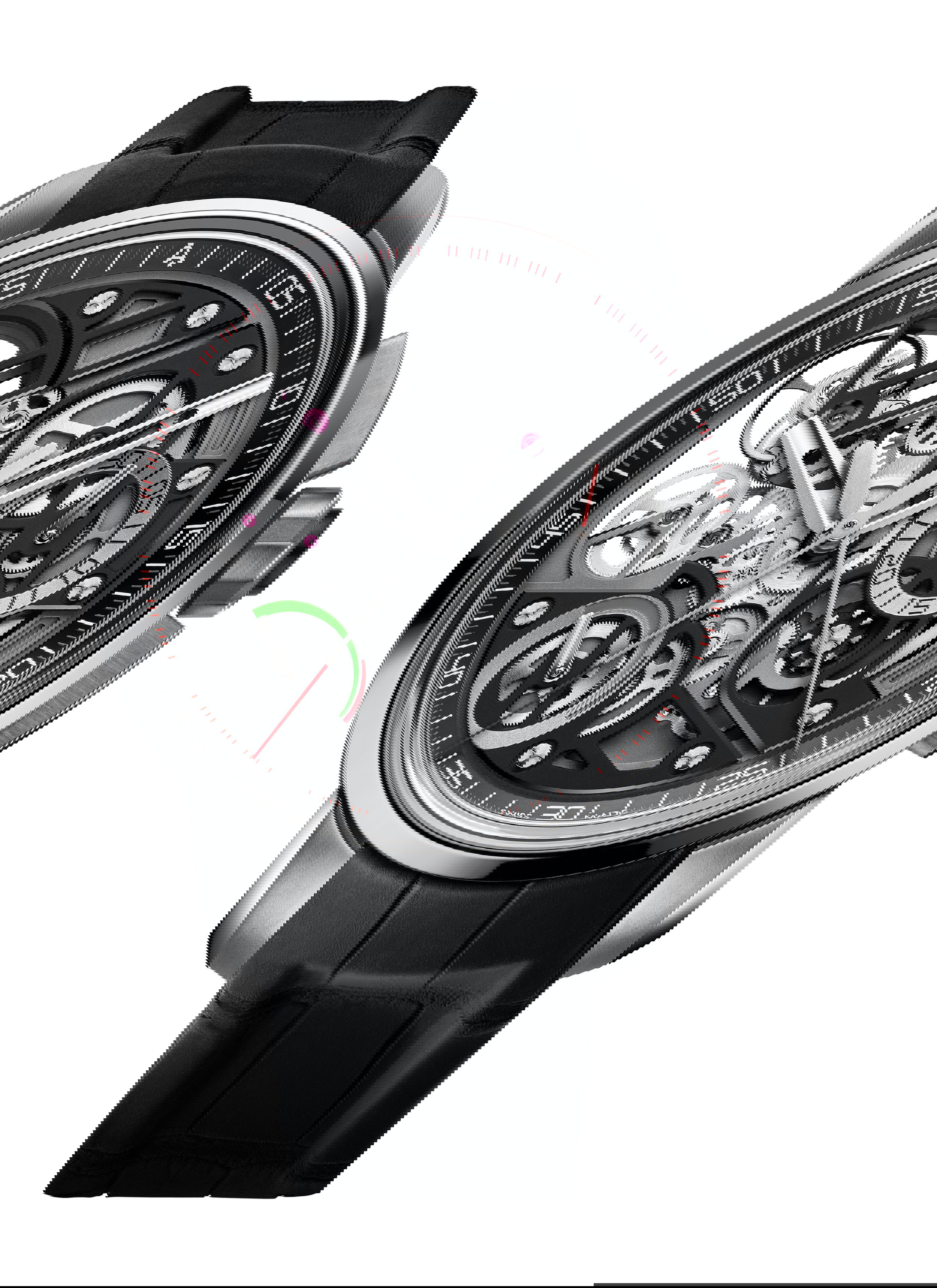 Angelus U30 Tourbillon Rattrapante luxury timepiece - detailed view