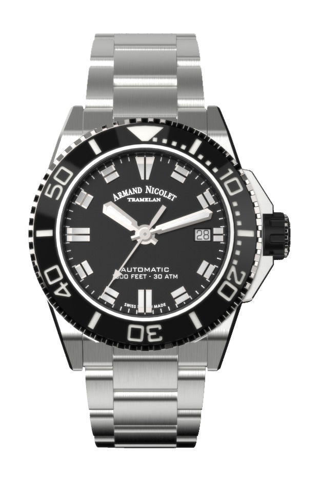 Armand Nicolet JS9-41 luxury timepiece - detailed view