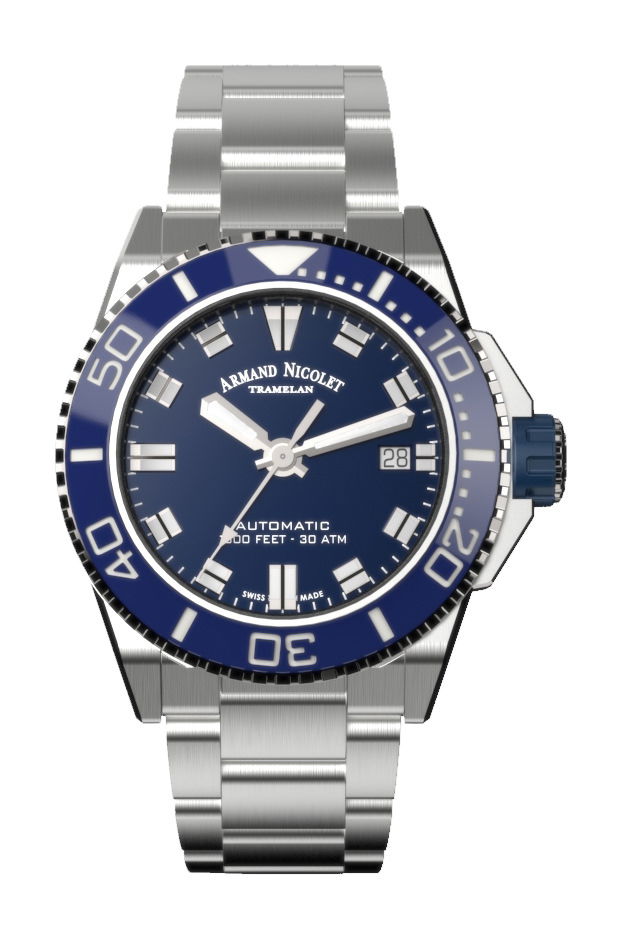 Armand Nicolet JS9-41 luxury timepiece - detailed view