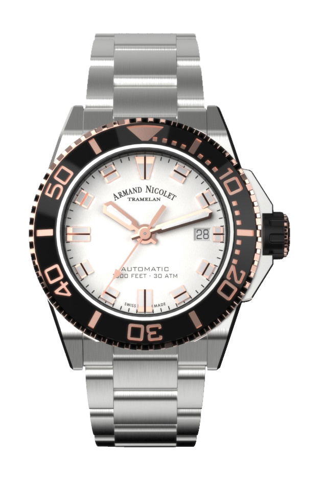 Armand Nicolet JS9-41 luxury timepiece - detailed view