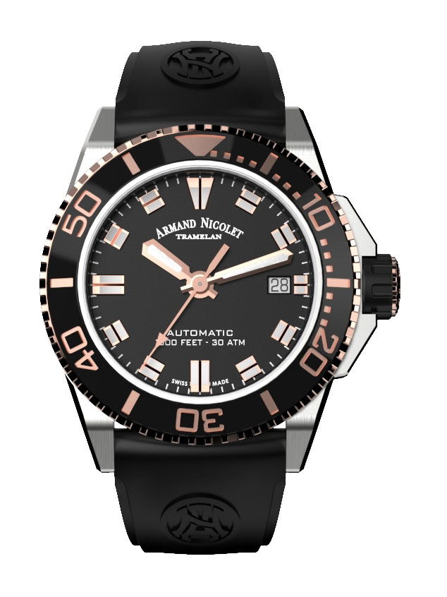 Armand Nicolet JS9-41 luxury timepiece - detailed view
