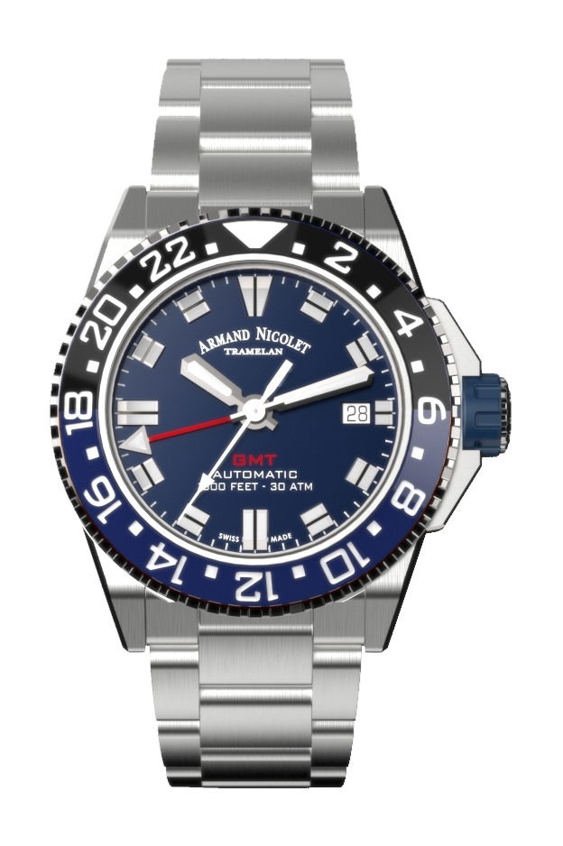 Armand Nicolet JS9-41 luxury timepiece - detailed view