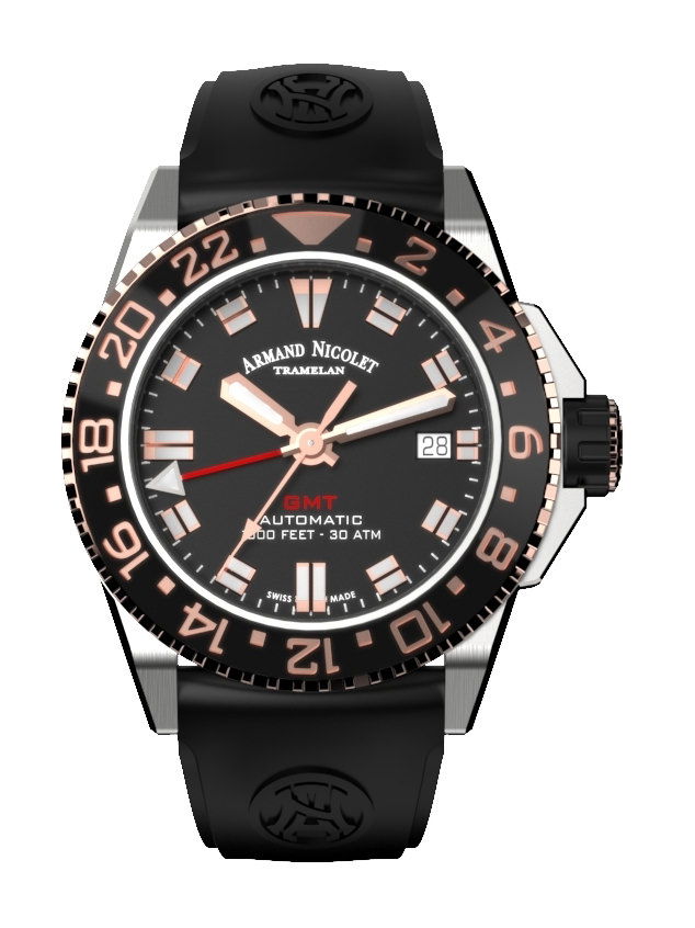Armand Nicolet JS9-41 luxury timepiece - detailed view