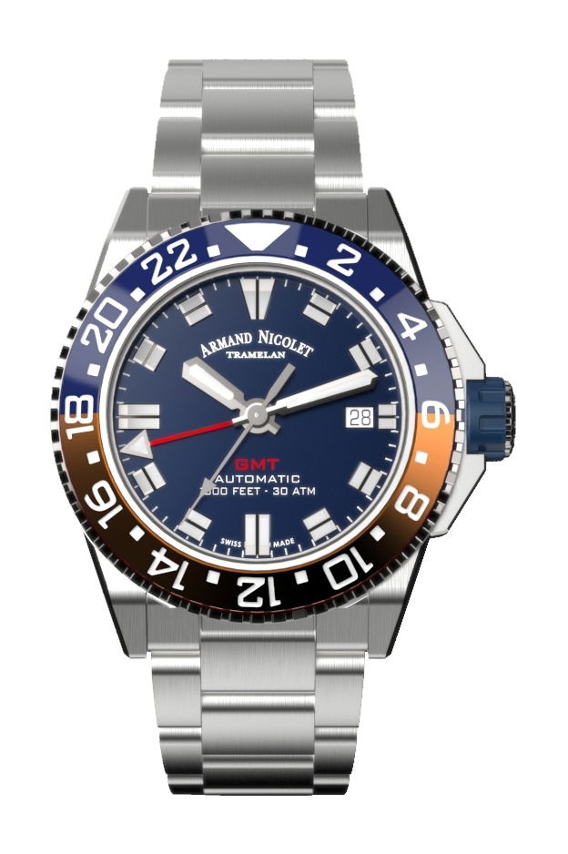 Armand Nicolet JS9-41 luxury timepiece - detailed view