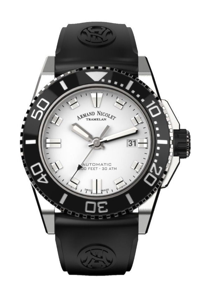 Armand Nicolet JS9-44 luxury timepiece - detailed view
