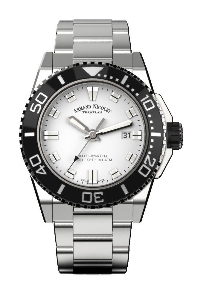 Armand Nicolet JS9-44 luxury timepiece - detailed view