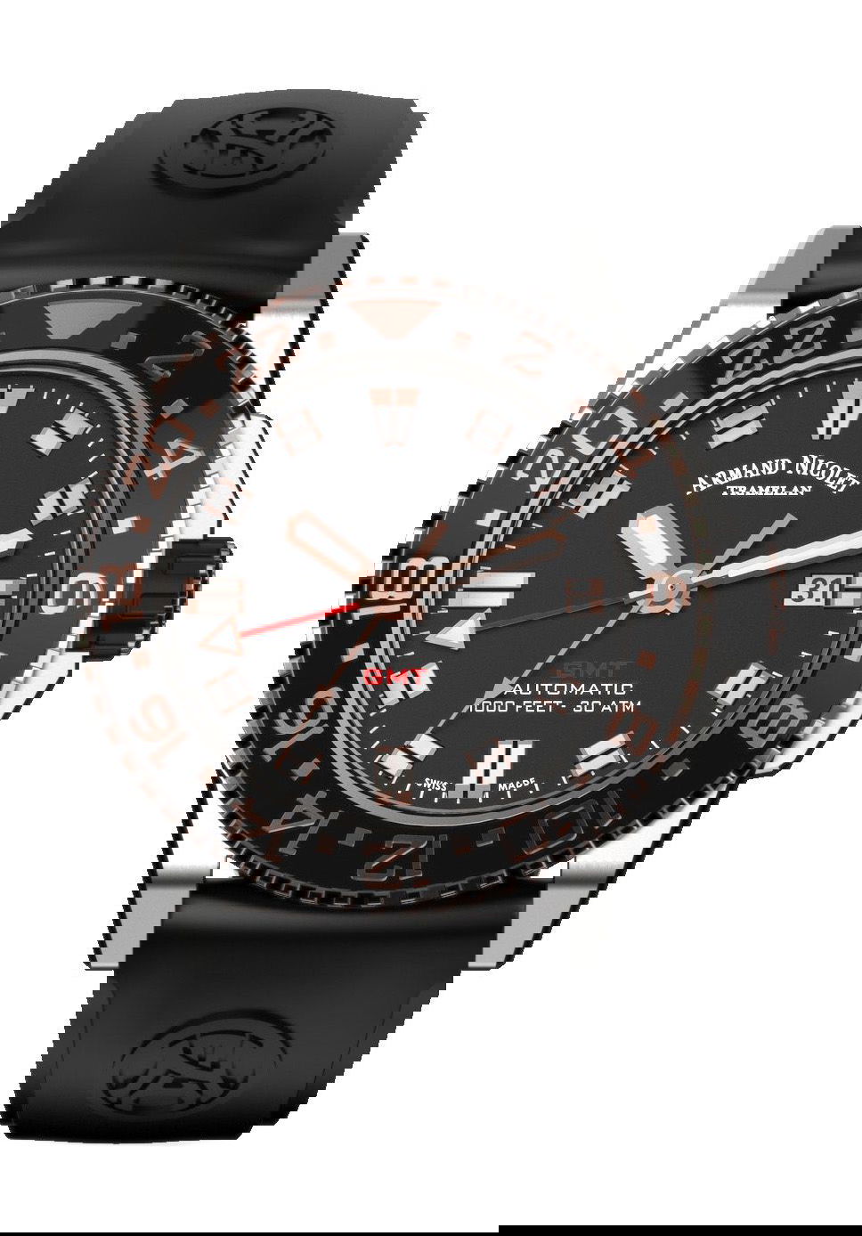 Armand Nicolet JS9-44 luxury timepiece - detailed view
