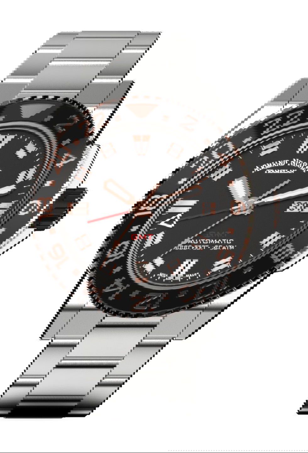 Armand Nicolet JS9-44 luxury timepiece - detailed view