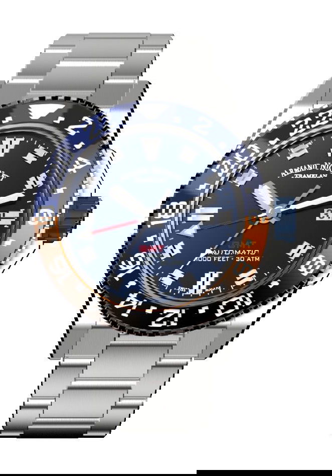 Armand Nicolet JS9-44 luxury timepiece - detailed view