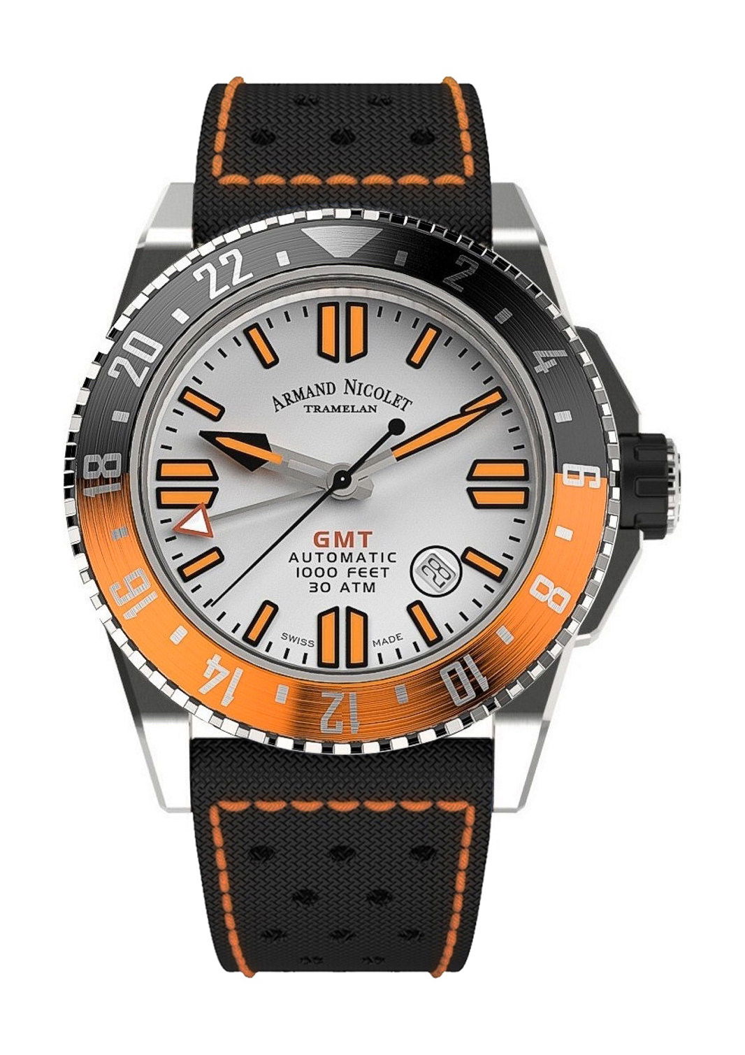 Armand Nicolet JSS luxury timepiece - detailed view