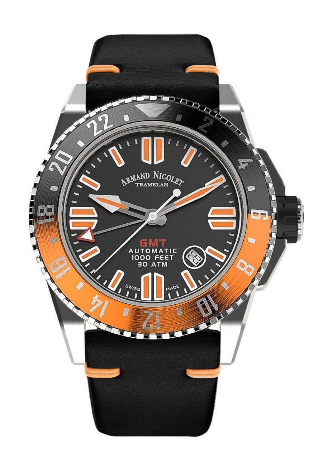 Armand Nicolet JSS luxury timepiece - detailed view