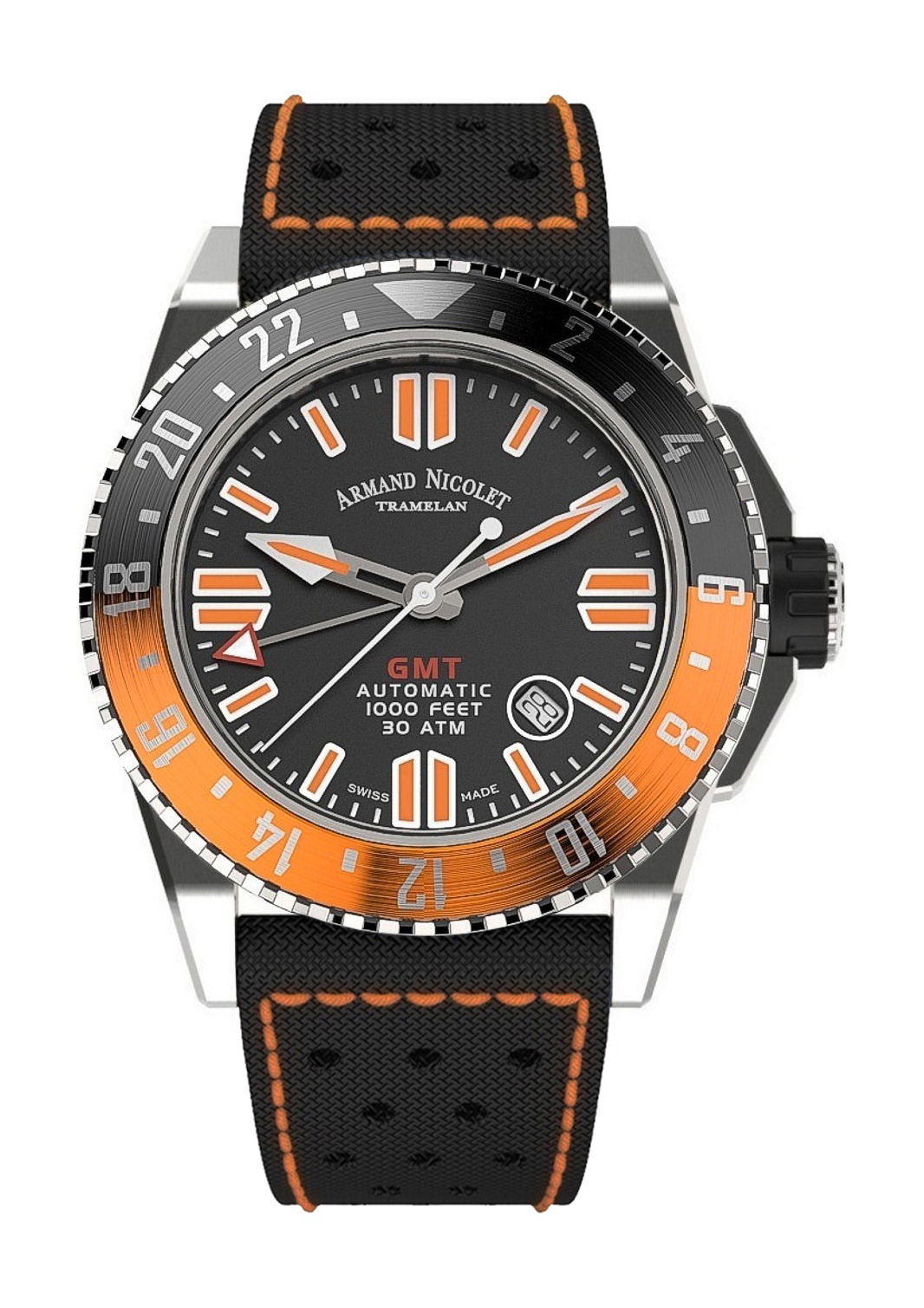 Armand Nicolet JSS luxury timepiece - detailed view