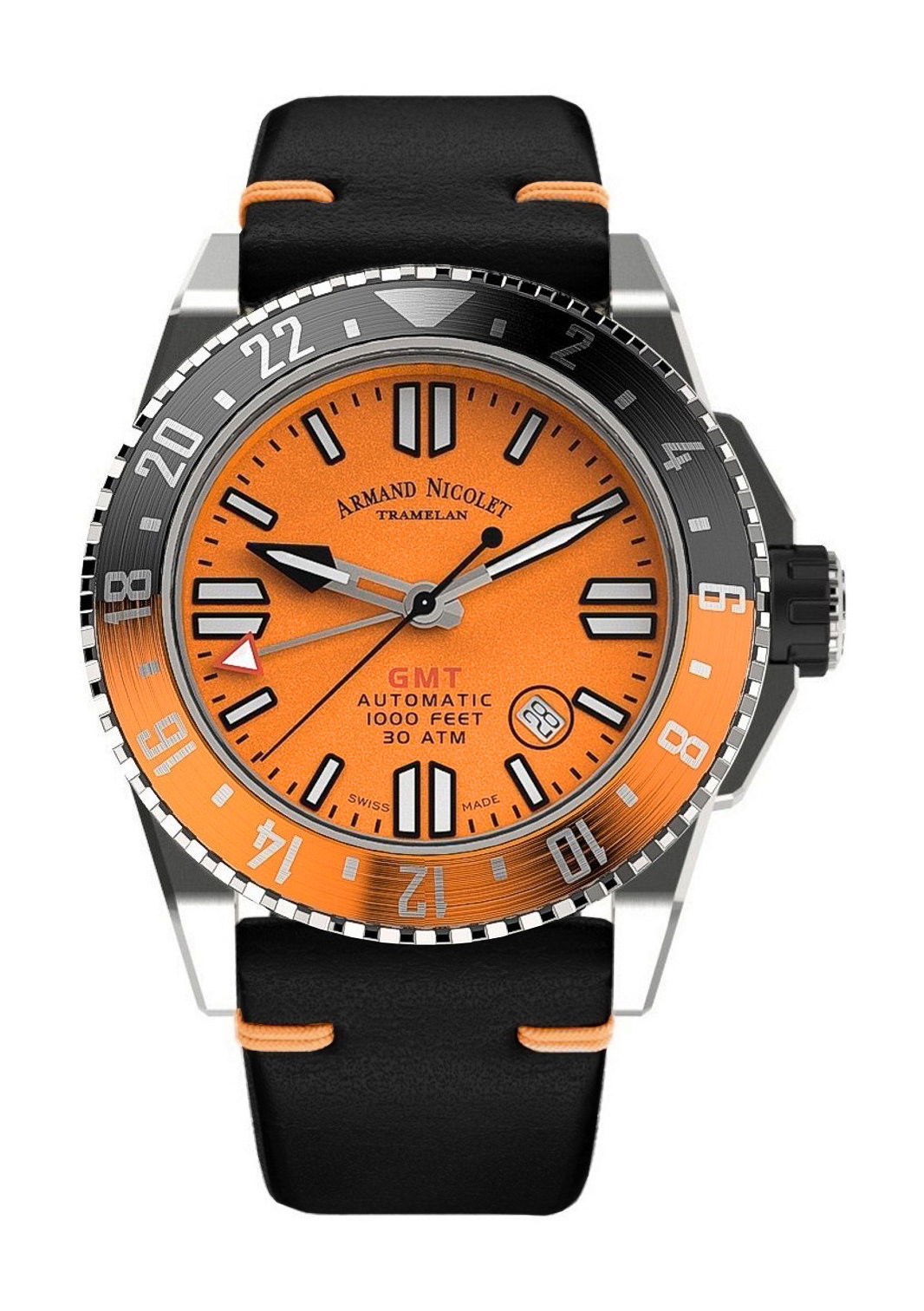 Armand Nicolet JSS luxury timepiece - detailed view