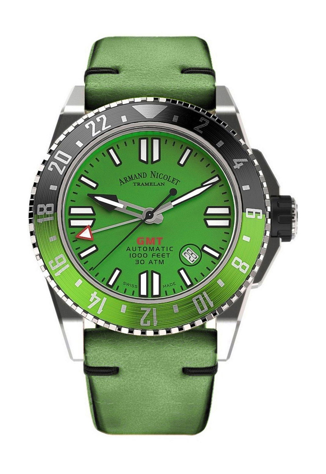 Armand Nicolet JSS luxury timepiece - detailed view