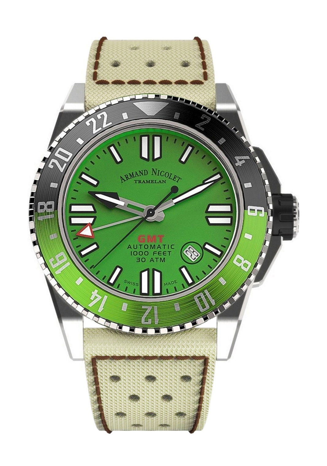 Armand Nicolet JSS luxury timepiece - detailed view