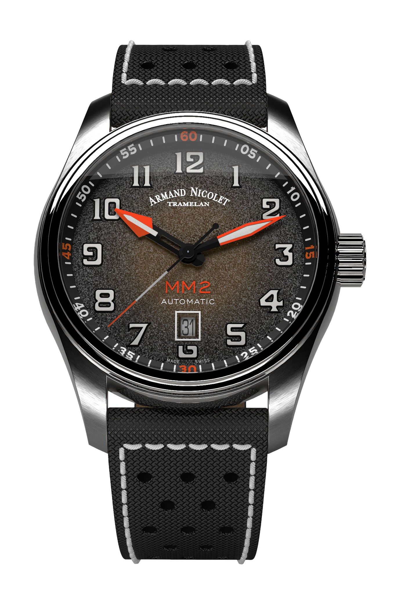 Armand Nicolet MM2 luxury timepiece - detailed view