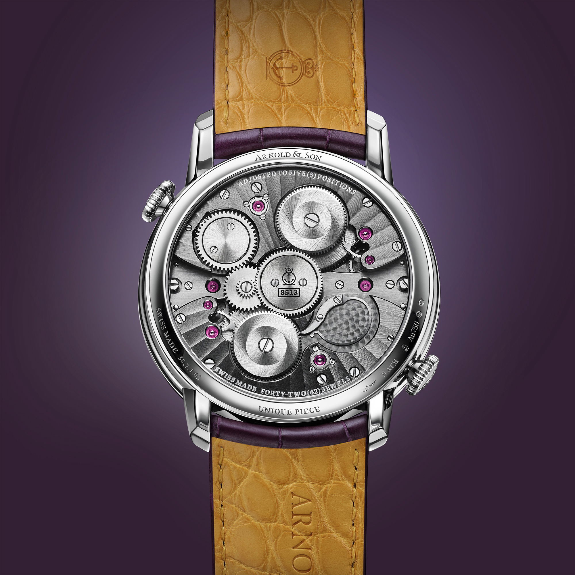 Arnold & Son Double Tourbillon Charoite Edition - View 3