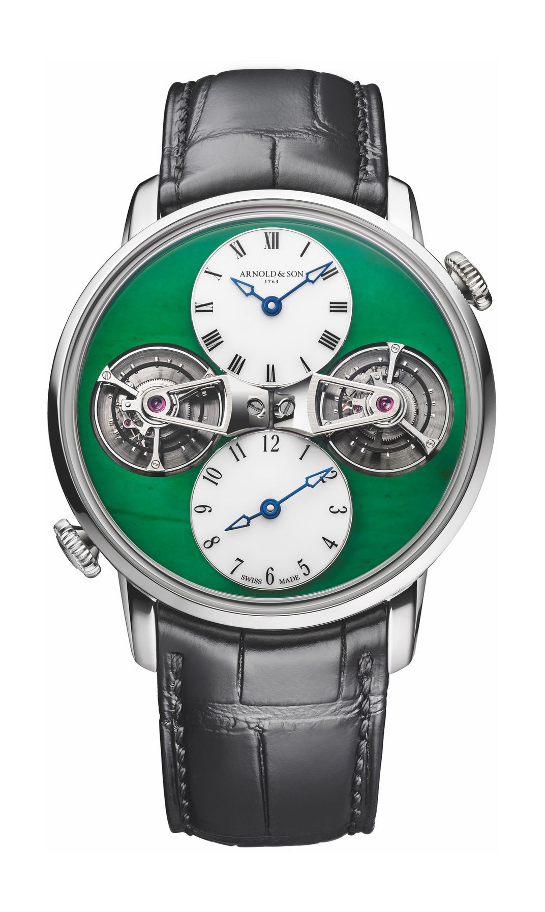 Arnold and Son Double Tourbillon Jade White Gold watch
