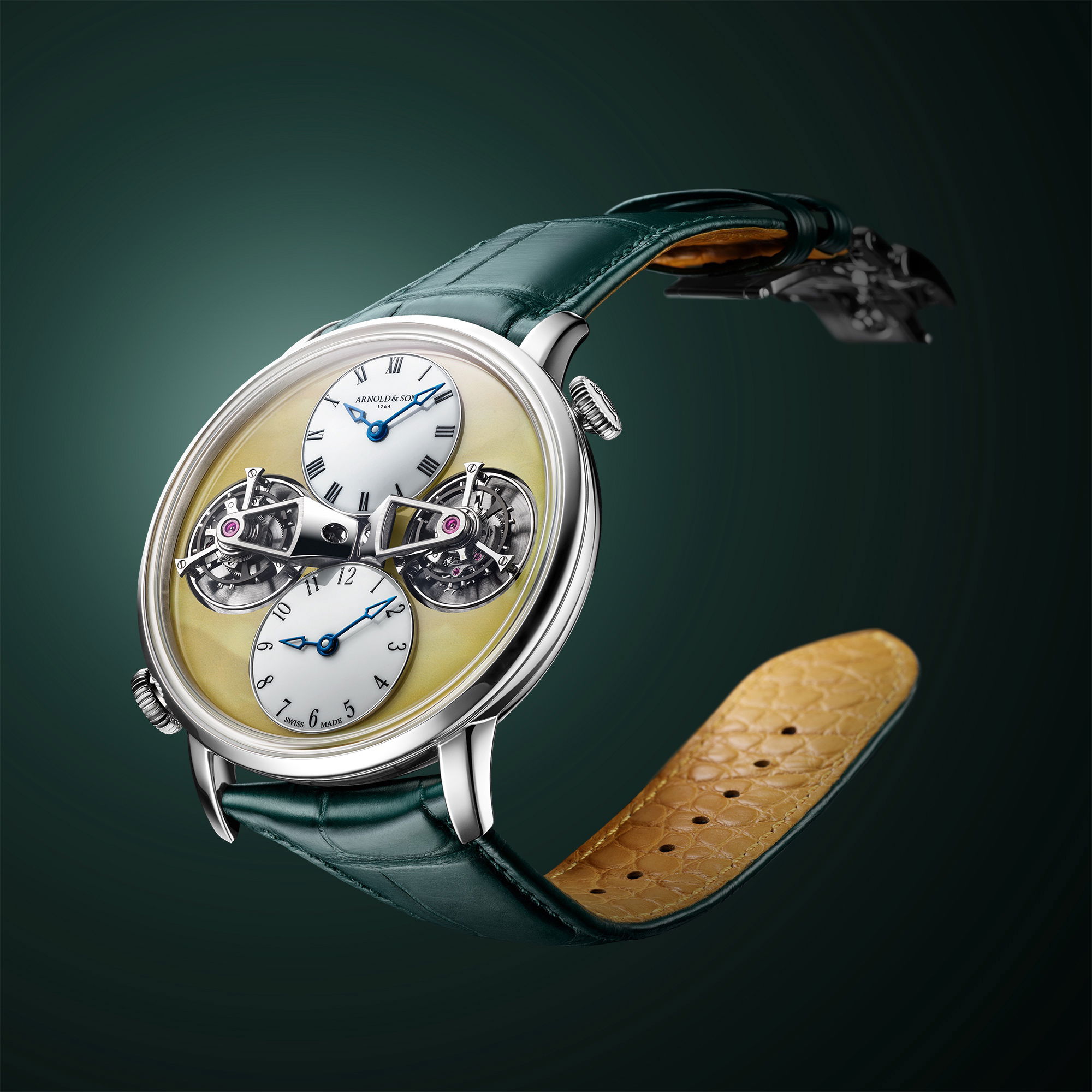 Arnold & Son Double Tourbillon White Gold Amber Edition - View 2