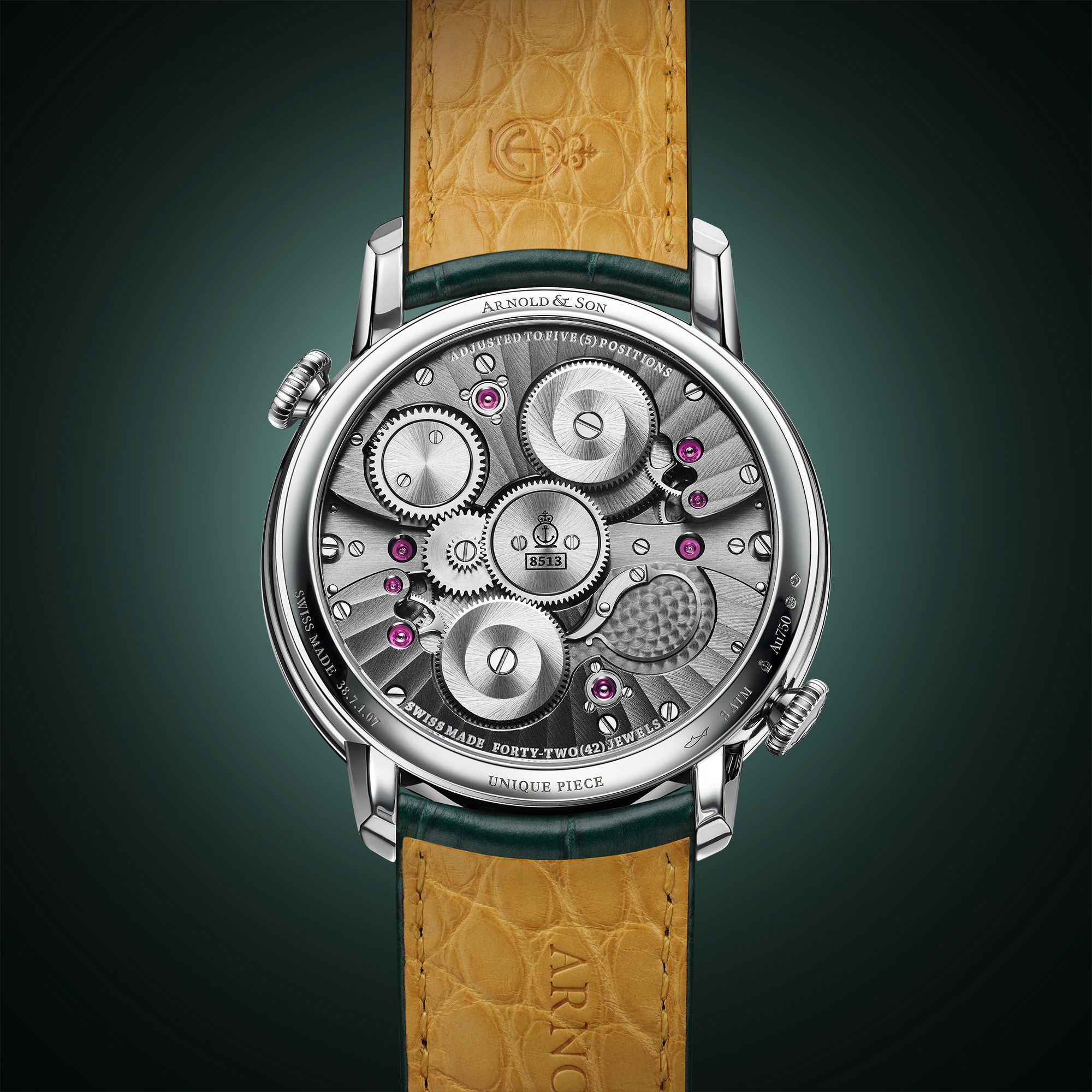 Arnold & Son Double Tourbillon White Gold Amber Edition - View 3