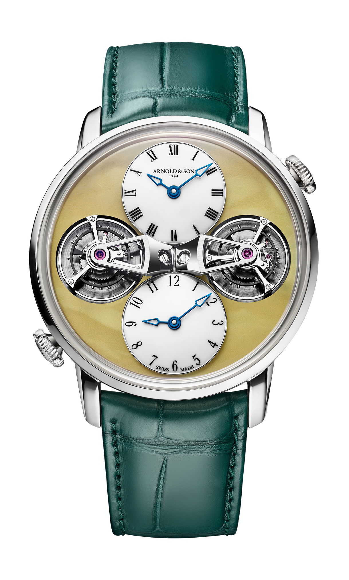 Arnold & Son Double Tourbillon White Gold Amber Edition