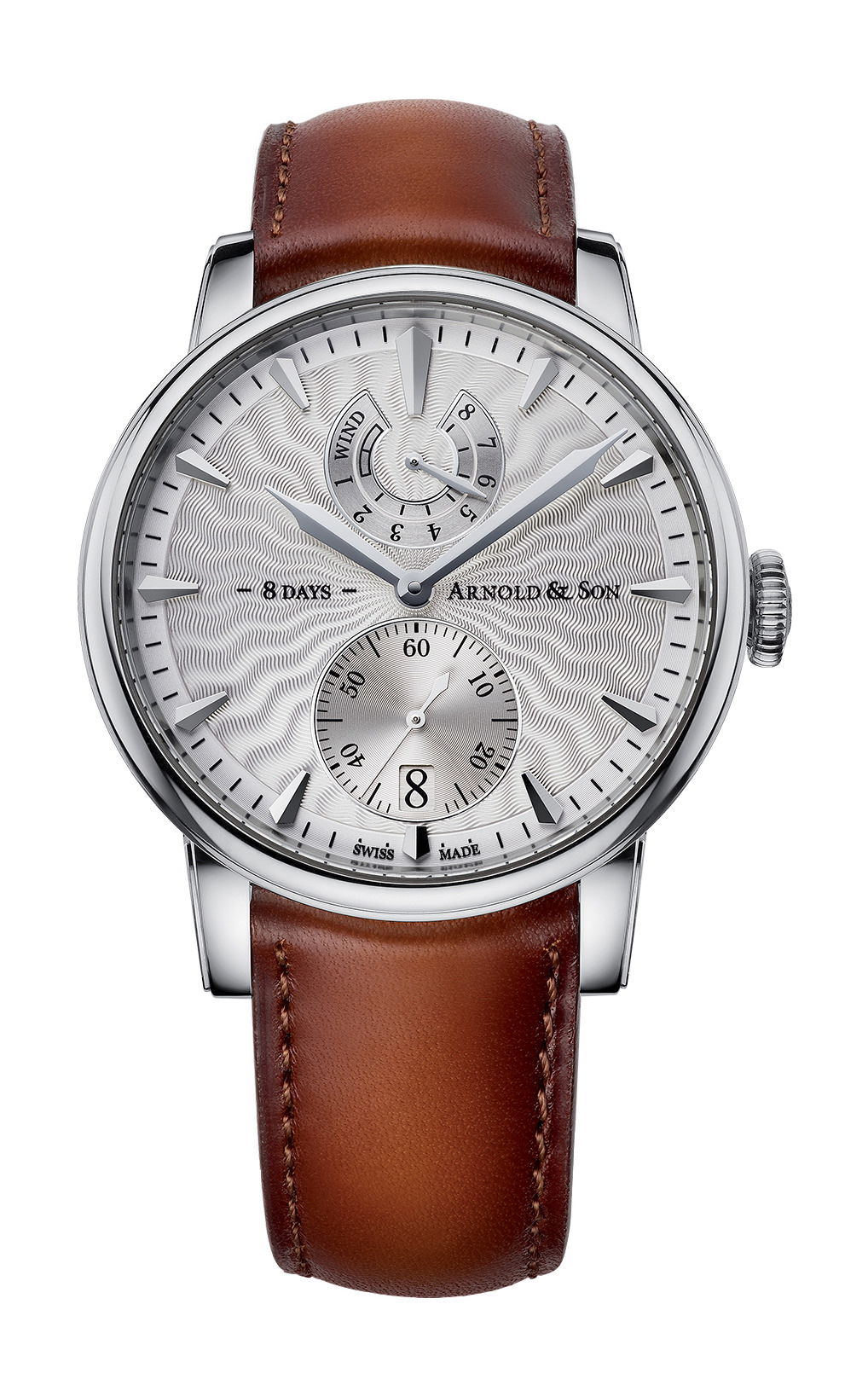 Arnold and Son Eight-Day SIlver watch