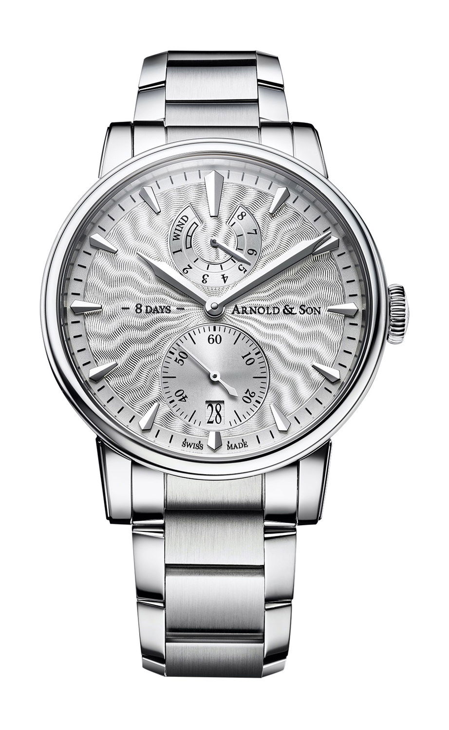 Arnold and Son Eight-Day Silver watch