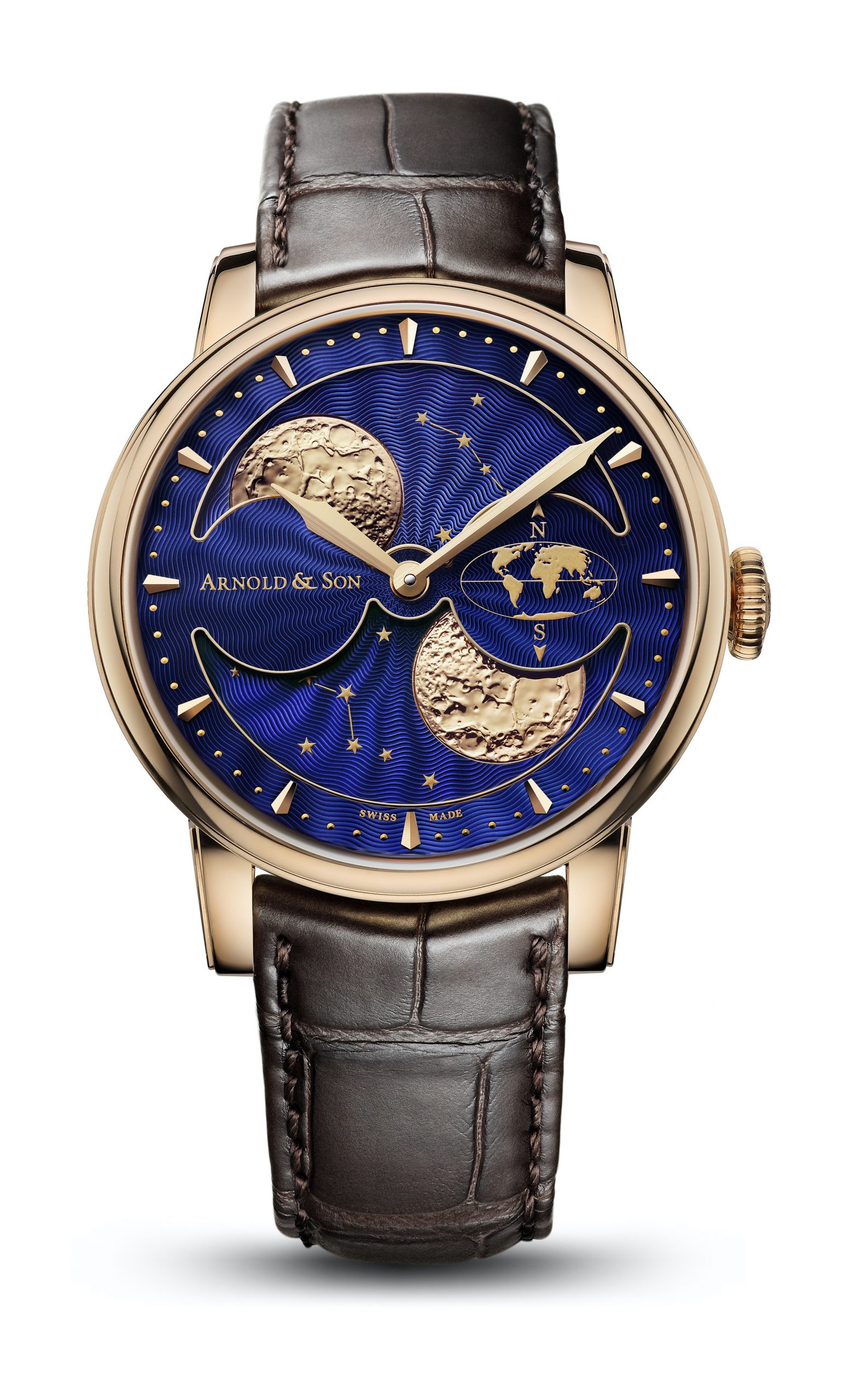 Arnold & Son Perpetual Double Hemisphere Moon luxury timepiece - detailed view