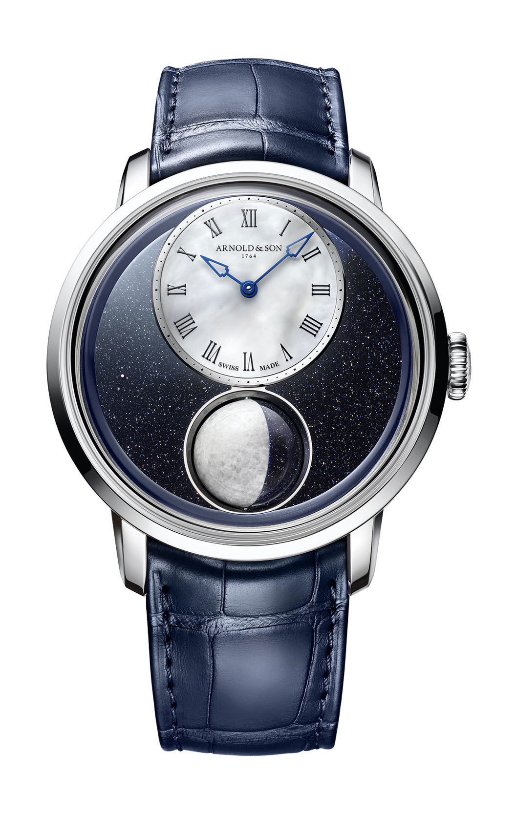 Arnold & Son Luna Magna Platinum luxury timepiece - detailed view