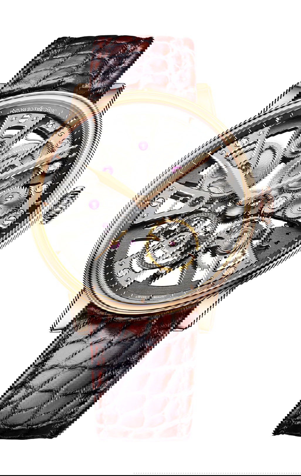 Arnold & Son Nebula 38 Gold luxury timepiece - detailed view