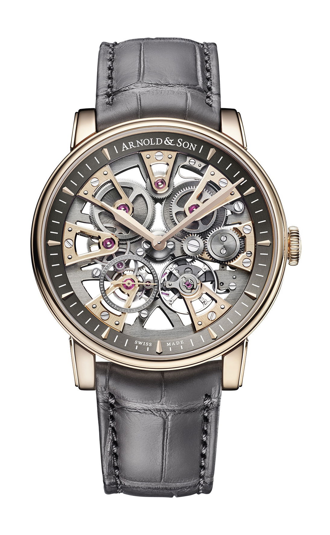 Arnold & Son Nebula 41.5 Red Gold luxury timepiece - detailed view