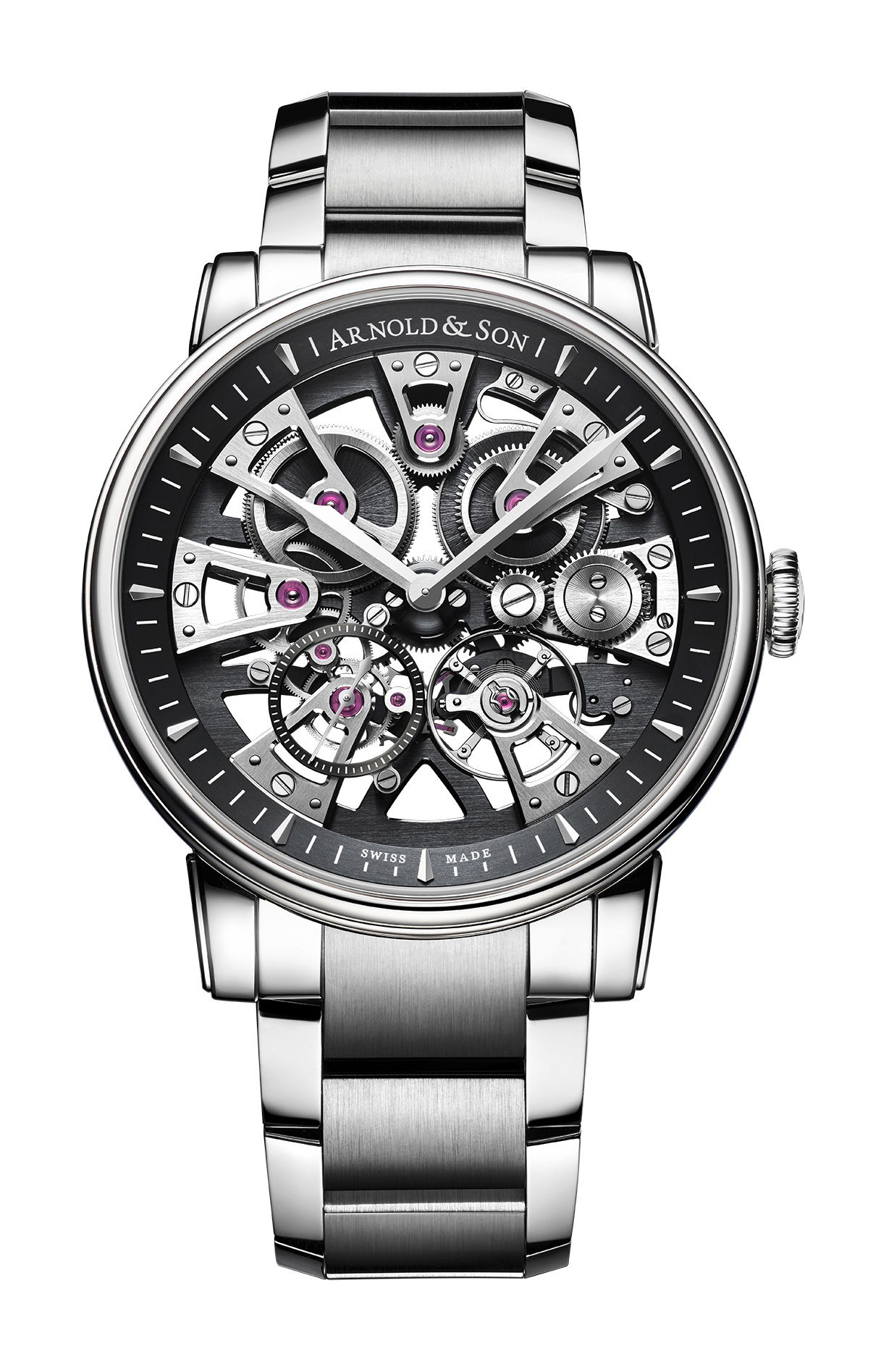 Arnold & Son Nebula 41.5 Steel luxury timepiece - detailed view