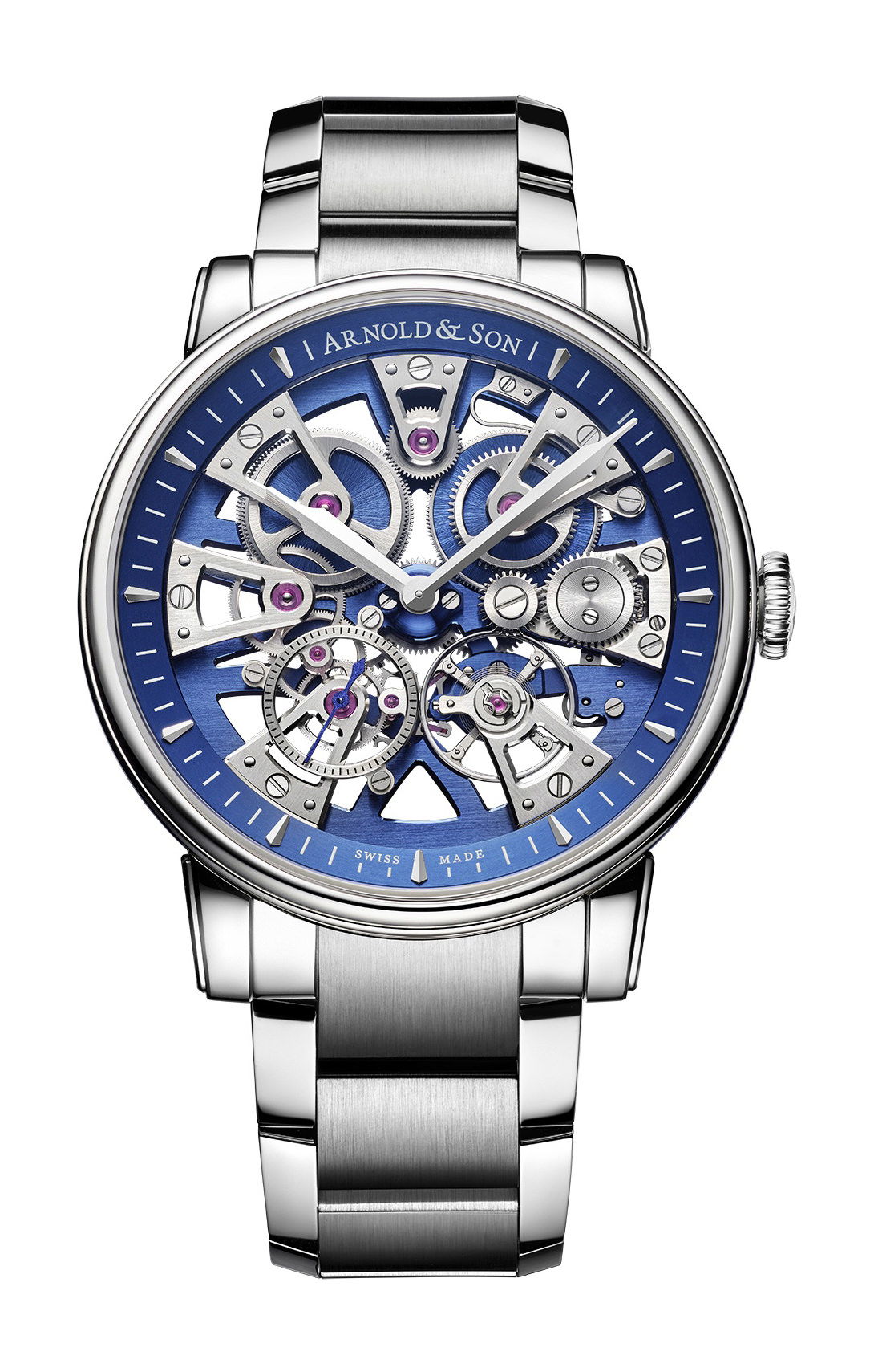 Arnold & Son Nebula 41.5 Steel Blue luxury timepiece - detailed view