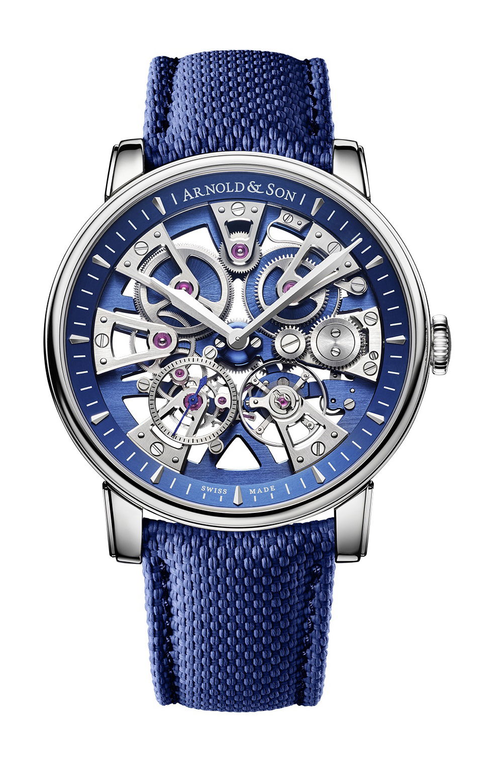 Arnold & Son Nebula 41.5 Steel Blue luxury timepiece - detailed view