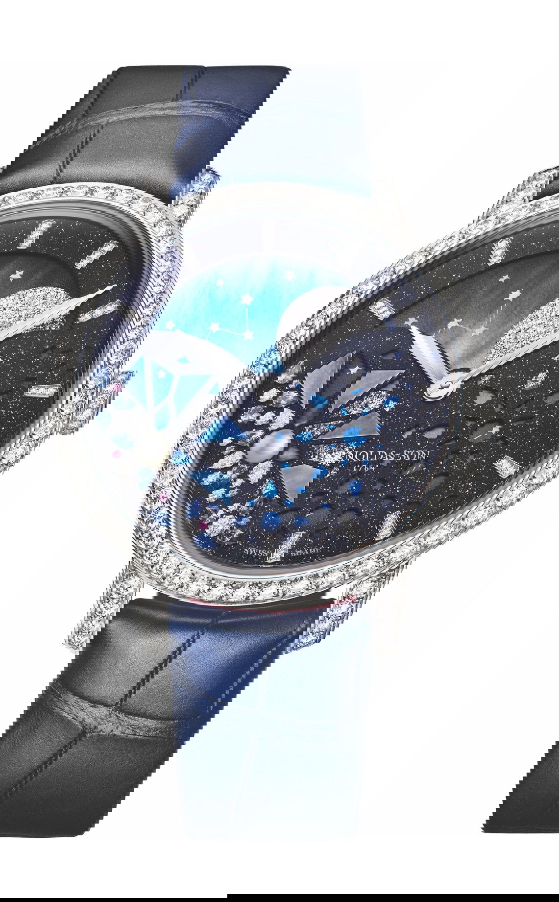 Arnold & Son Perpetual Moon 38 White Gold Eclipse I luxury timepiece - detailed view