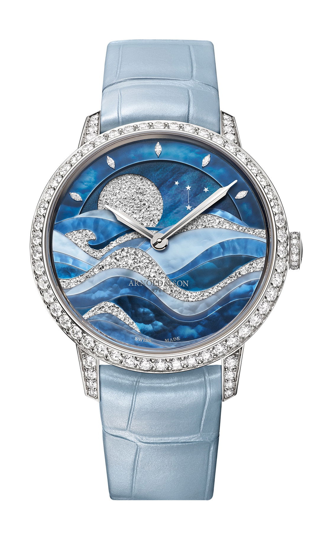 Arnold & Son Perpetual Moon 38 White Gold Night Tide
