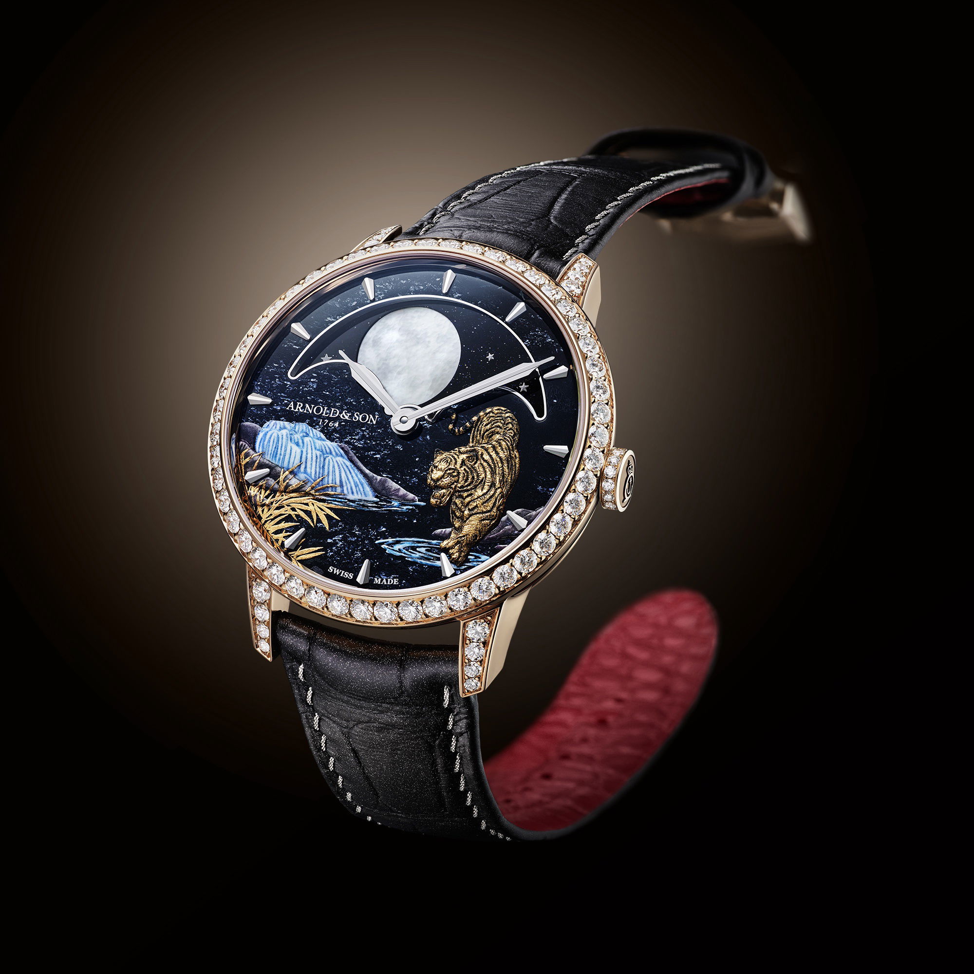 Arnold & Son Perpetual Moon 38 Red Gold “Year of the Tiger” - View 2