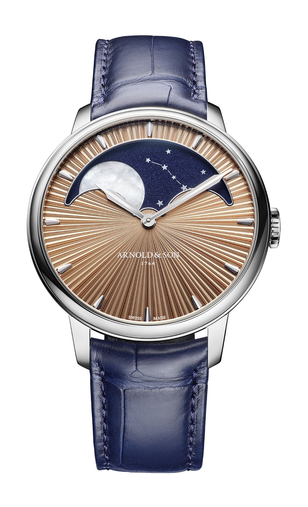 Arnold & Son Perpetual Moon 41.5 Platinum luxury timepiece - detailed view