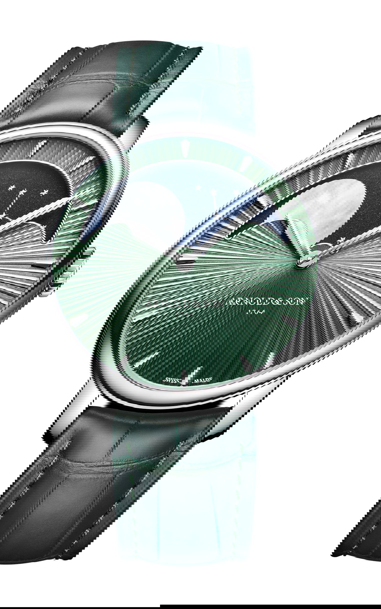 Arnold & Son Perpetual Moon 41.5 Platinum Fern Green Edition