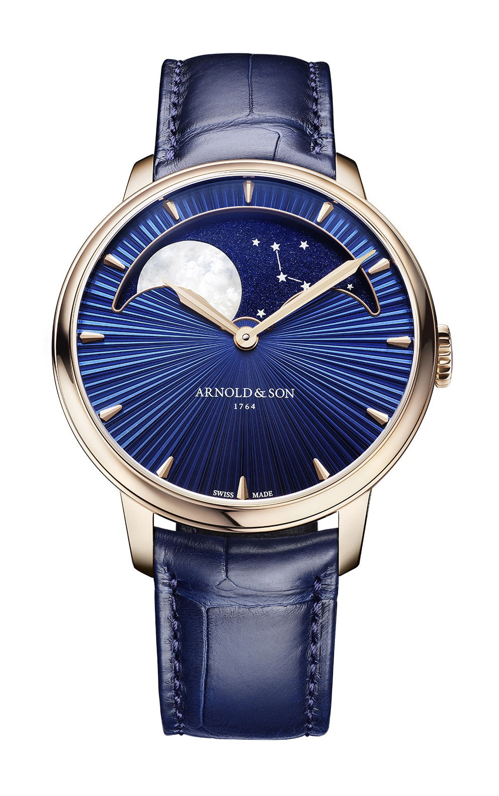 Arnold & Son Perpetual Moon 41.5 Red Gold luxury timepiece - detailed view