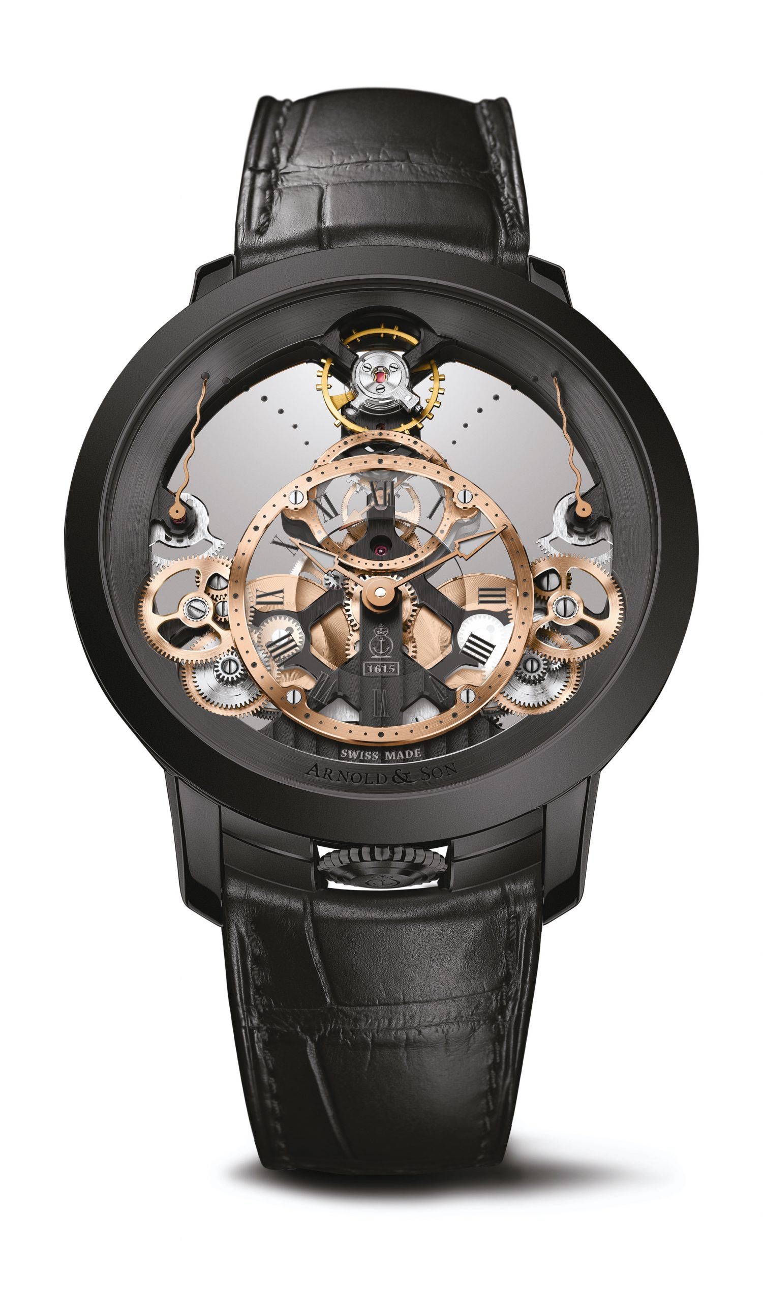 Arnold & Son Time Pyramid DLC luxury timepiece - detailed view