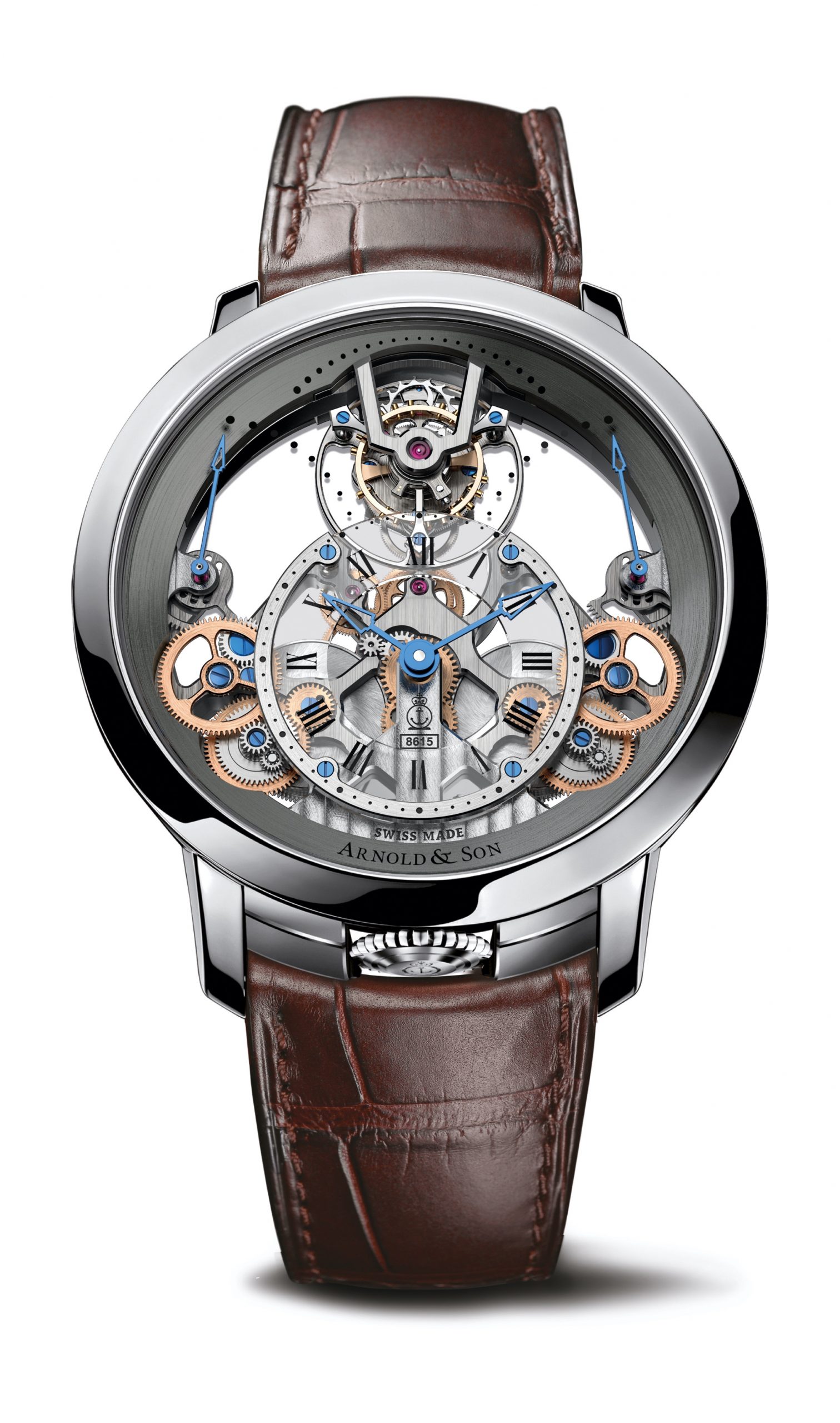 Arnold & Son Time Pyramid Tourbillon Steel luxury timepiece - detailed view