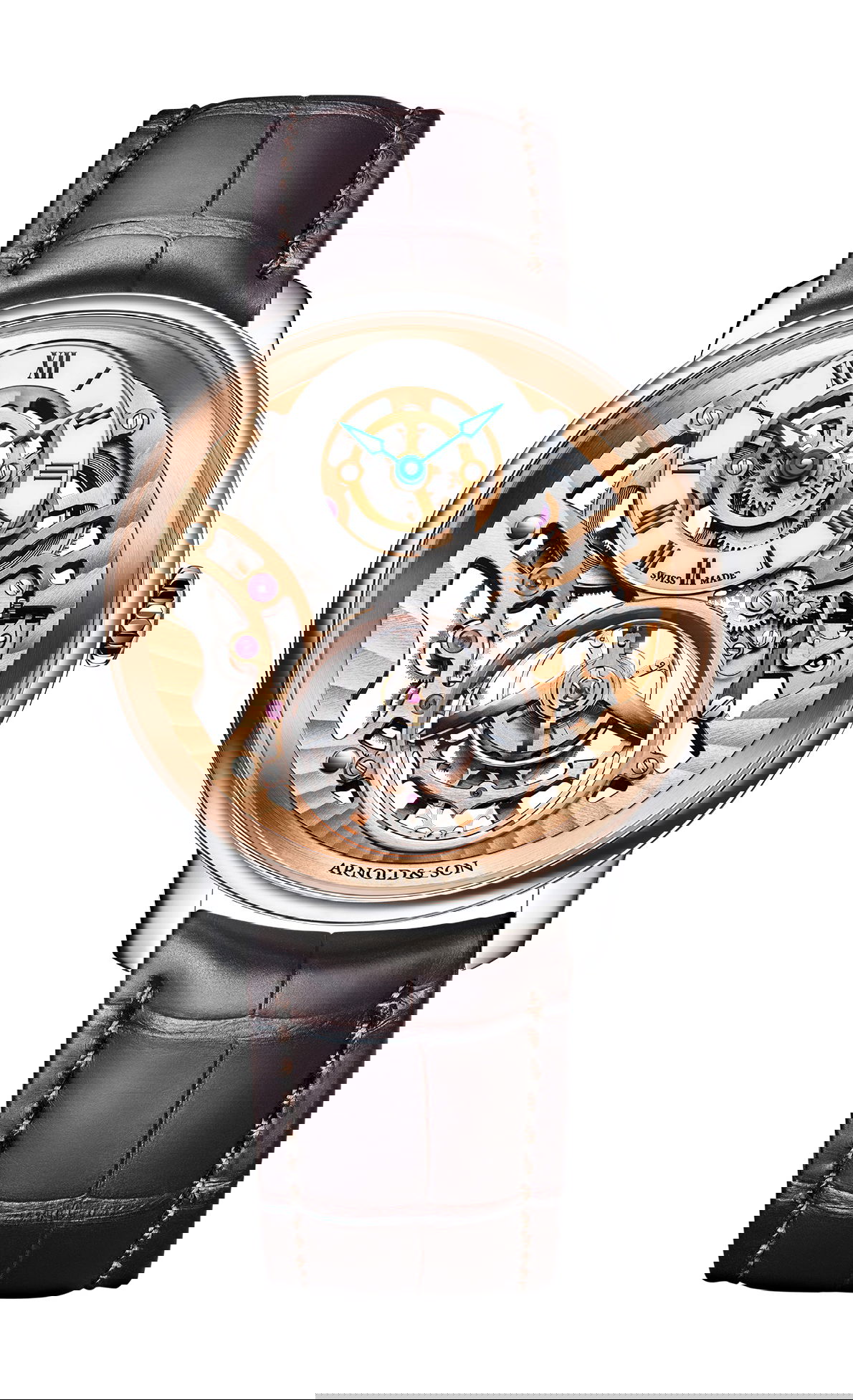 Arnold & Son Ultrathin Tourbillon Skeleton Platinum luxury timepiece - detailed view
