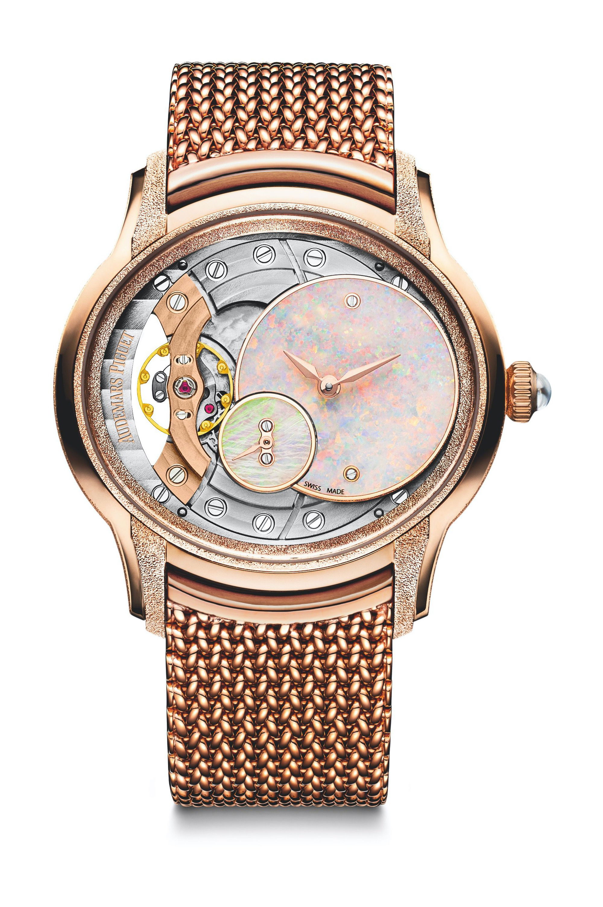 Audemars Piguet Millenary Frosted Gold Opal Dial luxury timepiece - detailed view