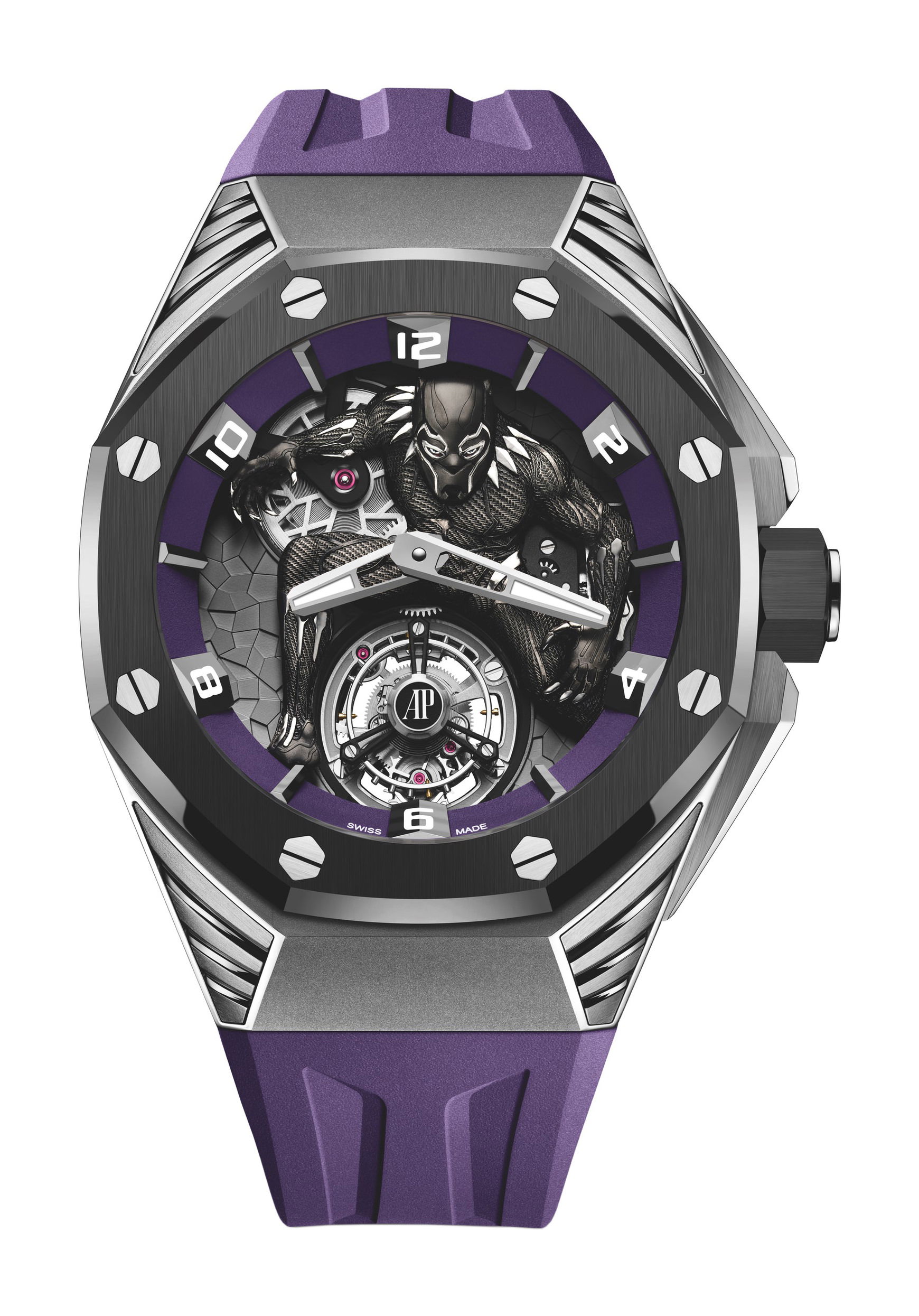 Audemars Piguet Royal Oak Concept “Black Panther” Flying Tourbillon luxury timepiece - detailed view