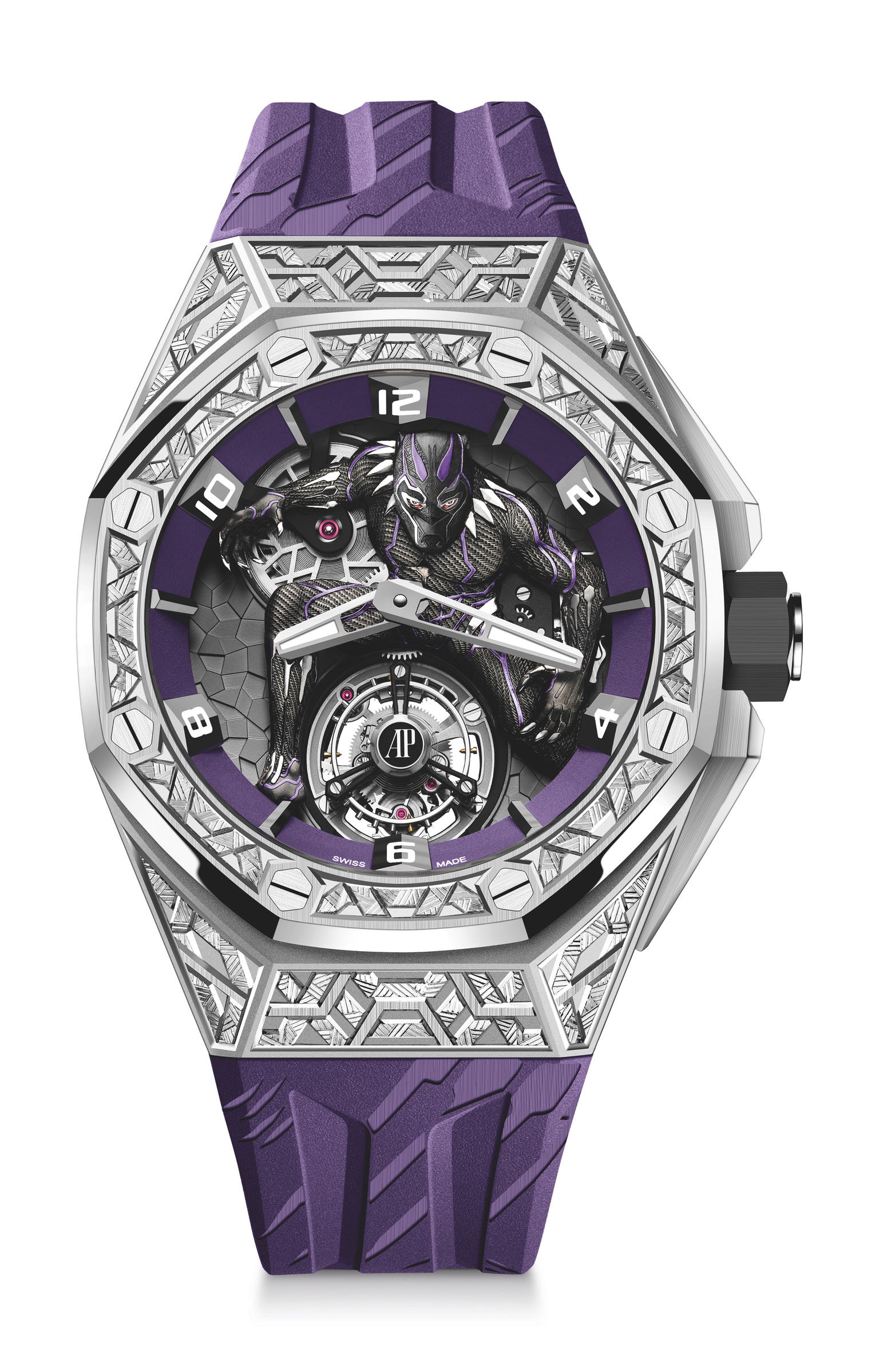 Audemars Piguet Royal Oak Concept “Black Panther” Flying Tourbillon luxury timepiece - detailed view