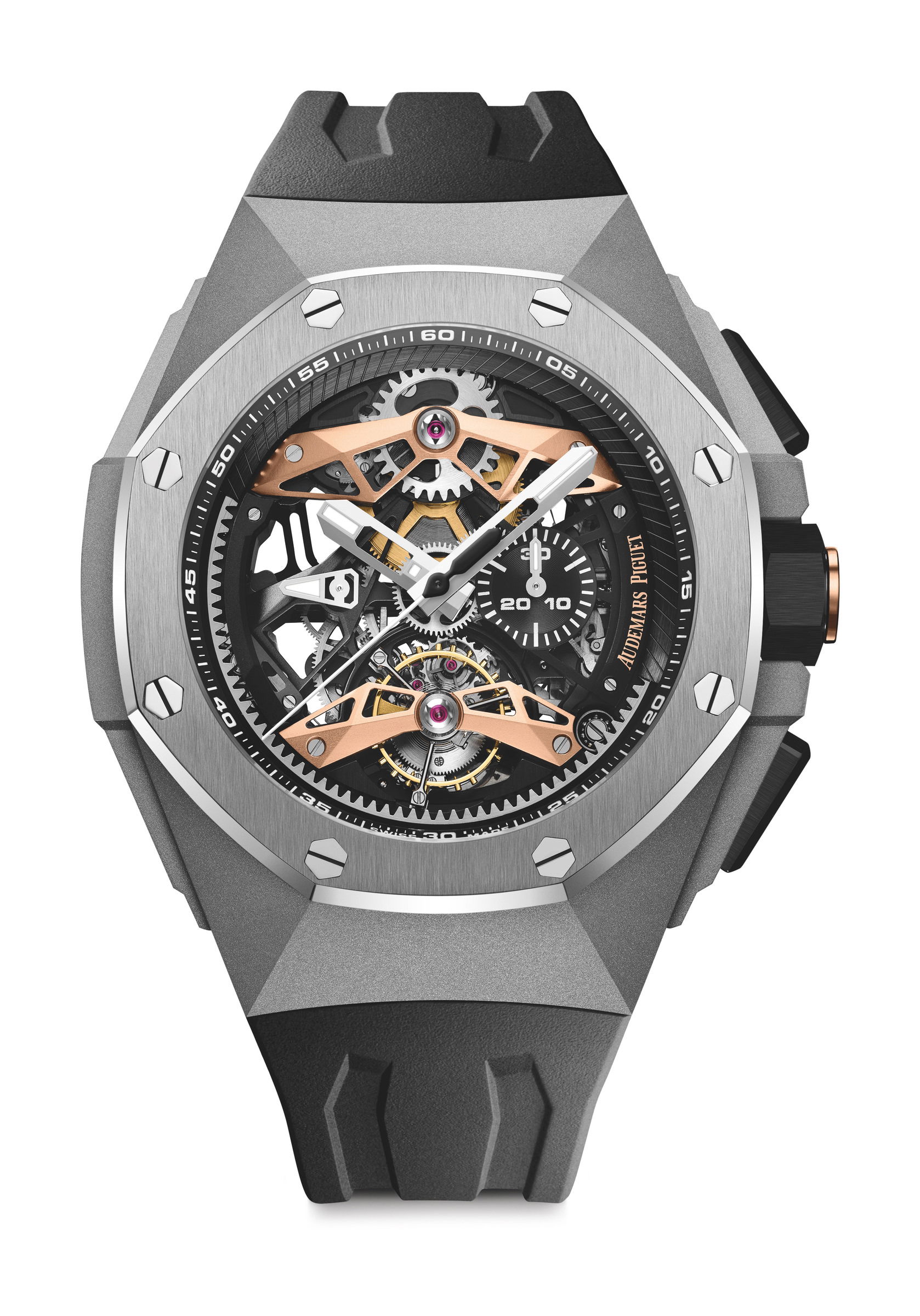 Audemars Piguet Royal Oak Concept Selfwinding Tourbillon Chronograph Openworked luxury timepiece - detailed view
