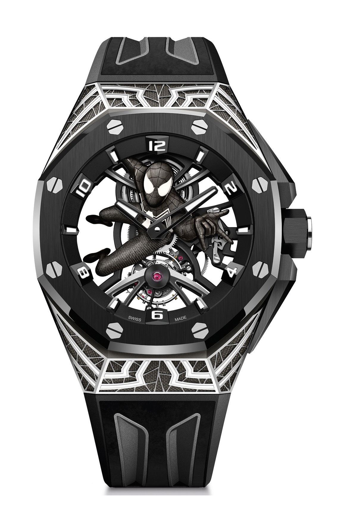 Audemars Piguet Royal Oak Concept Tourbillon “Black Suit Spider Man” luxury timepiece - detailed view