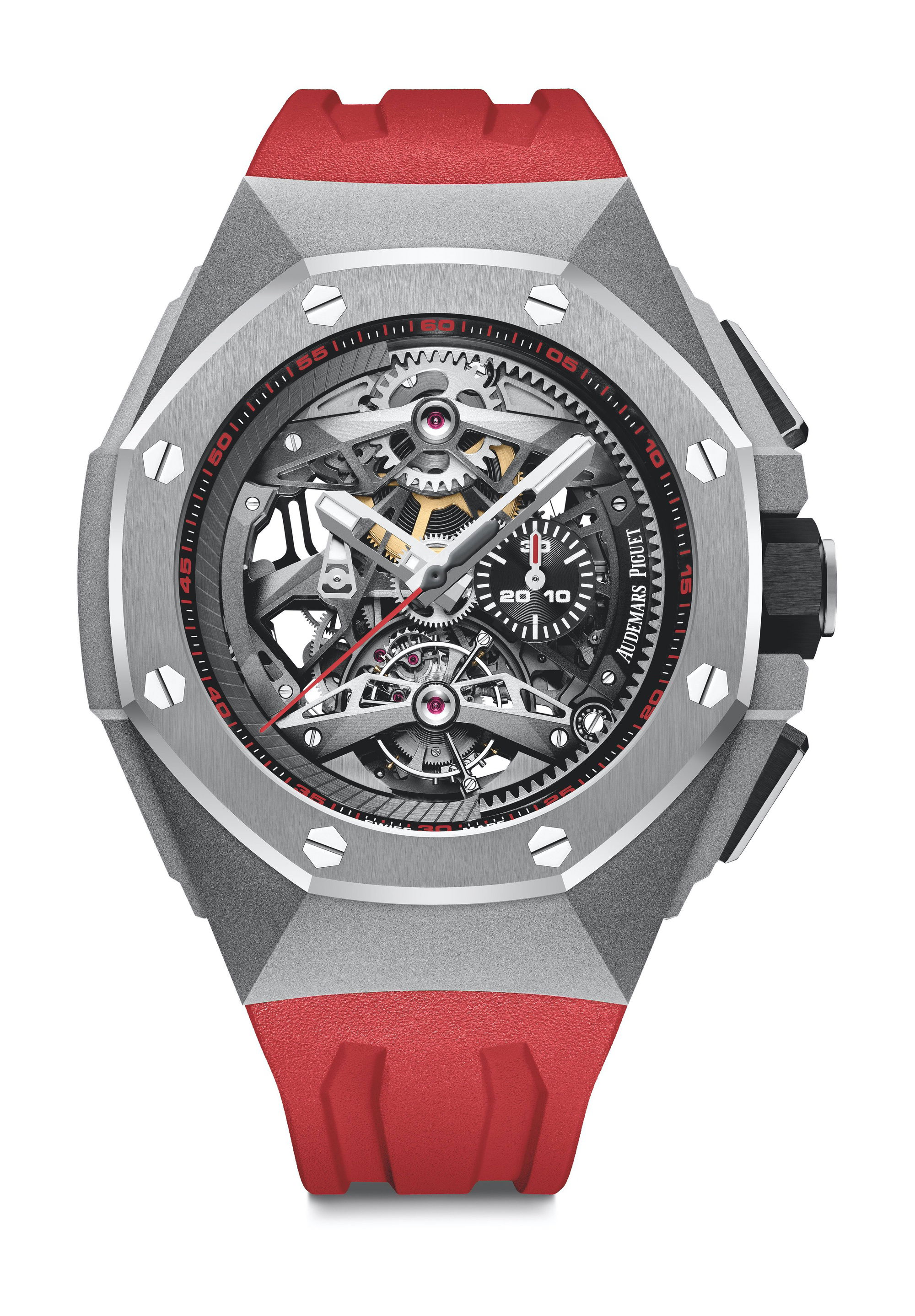 Audemars Piguet Royal Oak Concept Tourbillon Chronograph Openworked Selfwinding luxury timepiece - detailed view