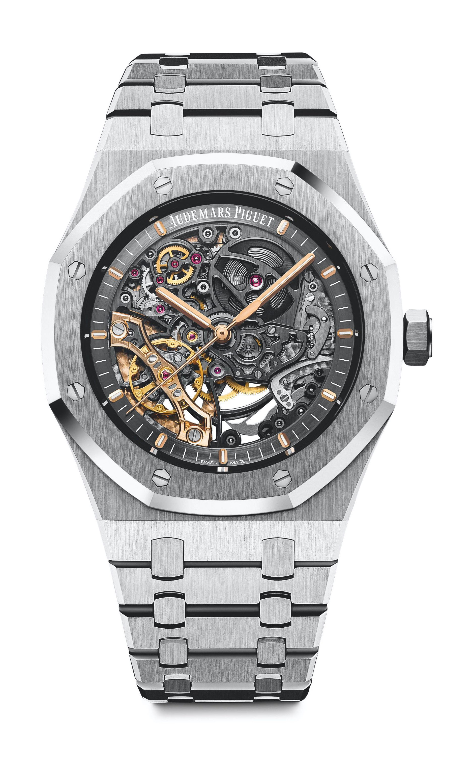 Audemars Piguet Royal Oak Double Balance Wheel Openworked luxury timepiece - detailed view